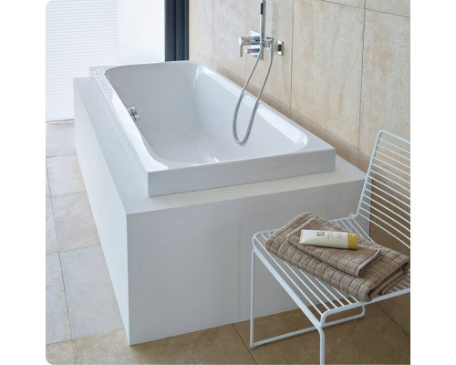 Duravit Happy D.2 Ванна акриловая  160х70x48см, прямоугольная .встраиваемая  версия , с наклоном для  спины справа, цвет: белый. 790100000000000,  7912210000001000,  700309000000000
