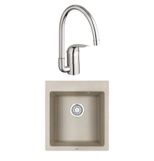 Комплект Мойка Granula 4651, пирит + Смеситель Grohe Euroeco