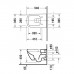 Duravit Happy D.2 Plus Унитаз подвесной rimless 36.5x54см, , вкл. крепление Durafix, с покрытием WG, цвет: антрацит матовый. 22220989001