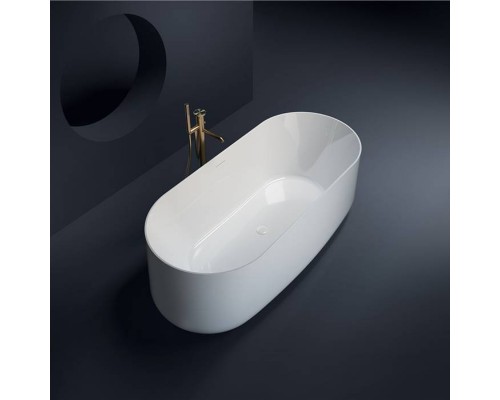 Gruppo Treesse Calida Ванна 155х80х55см., отдельностоящая, акриловая, c переливом, сифон, цвет: белый глянцевый. V035BL