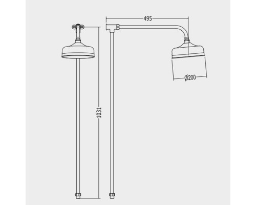 DevonDevon Doccia Верхний душ 20см., настенный, цвет: хром. MARK3182CR DevonDevon Doccia Верхний душ 20см., настенный, цвет: хром. MARK3182CR
