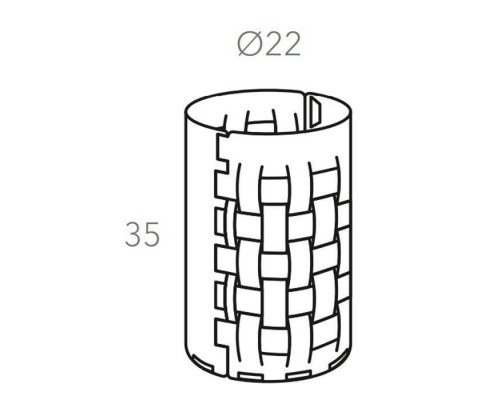 Colombo Adj Корзина для мусора Bottega D22xH35см., напольная, цвет: капучино/шоколад. BADJ2035-0406