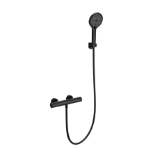 Термостатический смеситель Wonzon   Woghand WW-B3013-A-MB для душа, матовый черный