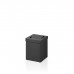 Decor Walther DW 1130 Корзина для бумаги 12x12x15см, с крышкой, напольная, цвет: черный матовый. 0611160