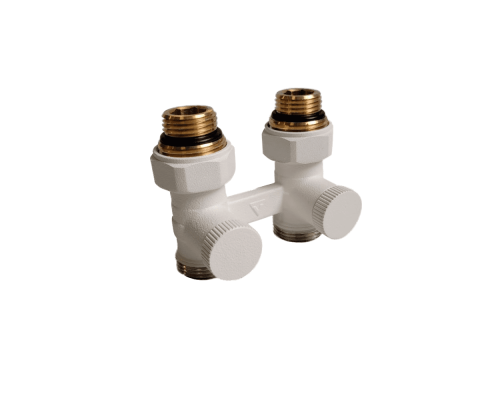 Узел нижнего подключения КЗТО PREMIUM 1/2ʹ х 3/4ʹ Eurokonus, прямой RAL 1T104S9016 УНППRAL1T104S9016