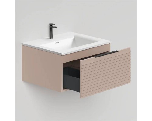 Salini Touch Тумба подвесная 60х50х32см., с раковиной, 1 ящик, гор. фрез., цвет: Taupe. T600H1TON206