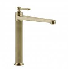Gessi Venti20 Смеситель для раковины, на 1 отв., высокий, с донным клапаном, цвет: Brushed Brass PVD. 65003#727