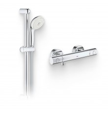 Душевой комплект Термостат Grohe Grohtherm 800 Cosmopolitan 34765000 для душа + Гарнитур Tempesta New 27644001
