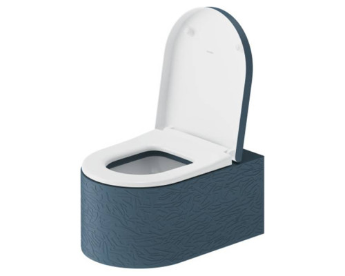 Duravit Millio Унитаз подвесной, 37х57см.,  декор Pattern, крепление в компл., цвет: синий матовый. 250609FB