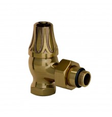 Запорный клапан SR Rubinetterie угловой серия Floral Old Style 1/2, цвет бронза 0396-1500Z000