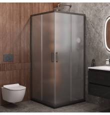 Душевой уголок Cezares Molveno A 2 90 P GM, 90х90 см, профиль оружейная сталь, стекло рифленое