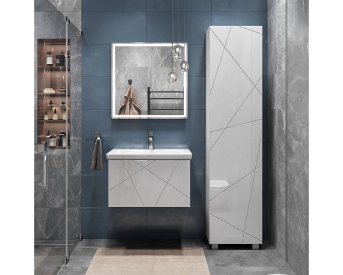 Мебель для ванной комнаты Vigo Geometry 60 подвесная, белая, раковина Como 60