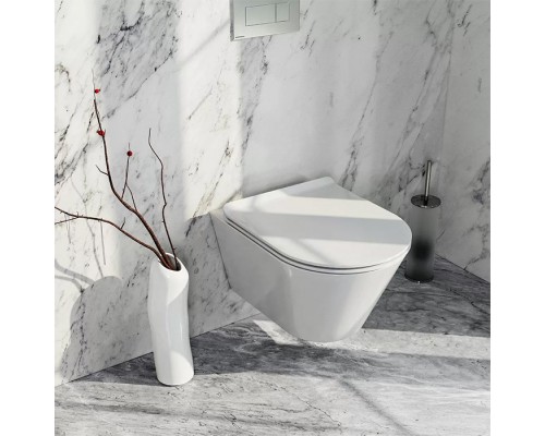 Kerama Marazzi PLAZA Modern Унитаз подвесной безободковый, система смыва RIM UP+, цвет: белый глянцевый . PLV.wc.02\WHT