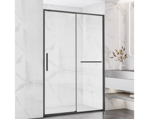 Душевая дверь в нишу Vincea Slim Soft VDS-1SS110CLGM 110 см профиль вороненая сталь, стекло прозрачное