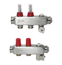 Комплект коллекторов Danfoss SSM-2F с расходомерами, 2 контура. 088U0752