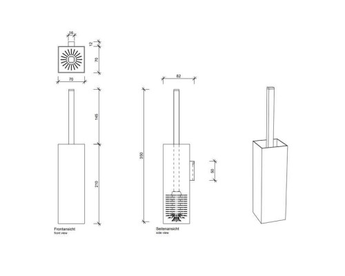 Decor Walther Corner WBG N Туалетный ершик, напольный, цвет: хром. 0563900