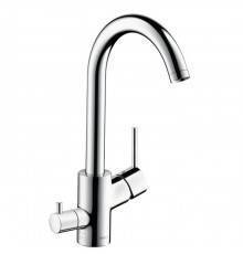 Hansgrohe Talis M52 Смеситель  для кухни на 1 отв, поворотный излив, с запорным вентилем. цвет: хром. 14875000