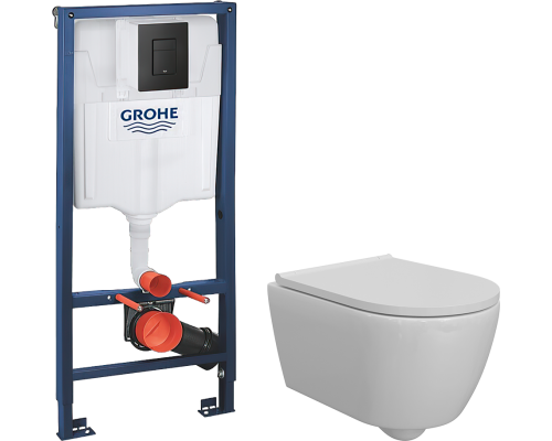 Комплект Унитаз подвесной DIWO Коломна 0700 с микролифтом + Инсталляция Grohe Solido 38811KF0 3 в 1 с кнопкой смыва Комплект Унитаз подвесной DIWO Коломна 0700 с микролифтом + Инсталляция Grohe Solido 38811KF0 3 в 1 с кнопкой смыва