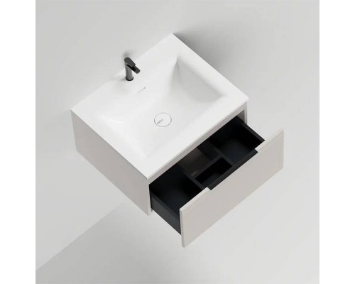 Salini Touch Тумба подвесная 60х50х32см., с раковиной, 1 ящик, гор. фрез., цвет: Grey. T600H1GON205