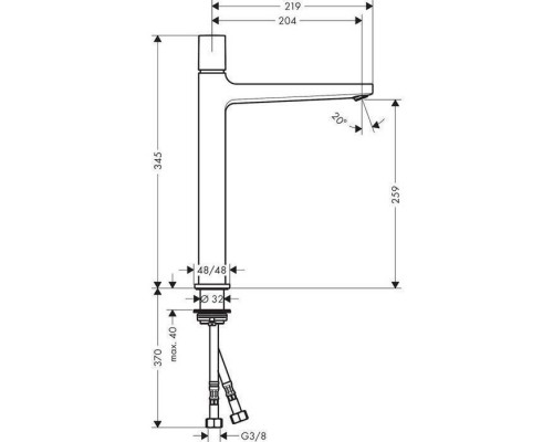 Hansgrohe Metropol Смеситель для раковины, на 1 отв., h: 34.5см., цвет: хром. 32572000 Hansgrohe Metropol Смеситель для раковины, на 1 отв., h: 34.5см., цвет: хром. 32572000