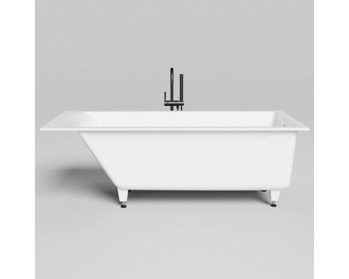 Salini Cascata KIT Ванна встраиваемая, с прямоугольной чашей, 170х75х60см, регулируемые ножки, донный клапан UpDown, сифон S-Stone, цвет: белый матовый. 104323M