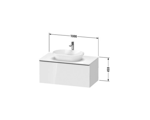 Duravit D-Neo Тумбочка подвесная 100х45.9x55см., раковина, 1 ящик, цвет: Black Oak. 0379600000,  DE494801616