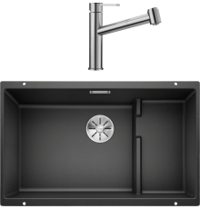 Комплект Мойка кухонная Blanco Subline 700-U Level антрацит + Смеситель Ambis-S 523119