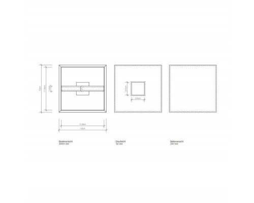 Decor Walther Brownie KB 41 Диспенсер для салфеток 14x14x14см, настольный, цвет: черная кожа. 0847860