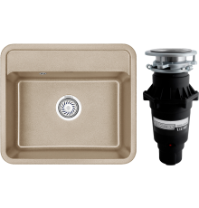 Комплект Мойка кухонная Granula Standart 5601, бежевый + Измельчитель Bone Crusher BC 810-SL Slim Line