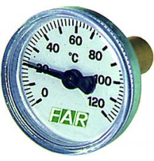 Термоманометры Термометр 3/8, торцевое соединение, 0...120°С, зонд 36 мм, ф40 мм FAR FA 2650