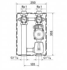 Насосная группа Vaillant для смесительного контура отопления со смесителем R 3/4  ,3-х ст. насос ( 0020191819)