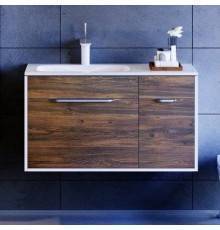 Тумба с раковиной Aqwella 5 stars Malaga 90 L крафт темный