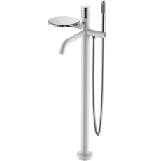 Напольный смеситель для ванны с душем Boheme Stick 129-WCR white diamond chrome