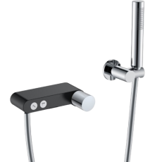 Смеситель для ванны с душем Boheme Stick 123-BCR.2 black touch chrome