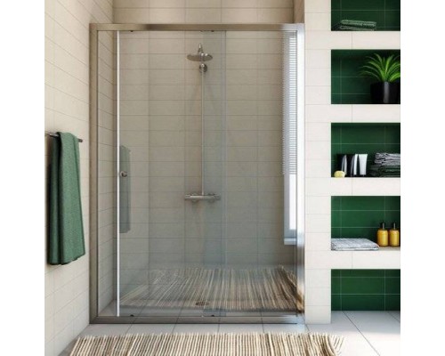Душевая дверь в нишу GuteWetter Guwer GK-662D 125 см стекло бесцветное, профиль хром