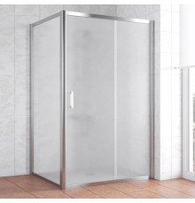 Душевой уголок Vegas Glass ZP+ZPV 120*100 08 10 профиль глянцевый хром, стекло сатин