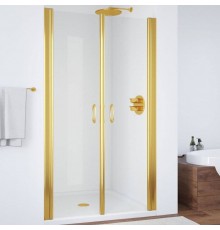 Душевая дверь в нишу Vegas Glass E2P 95 09 01 профиль золото, стекло прозрачное
