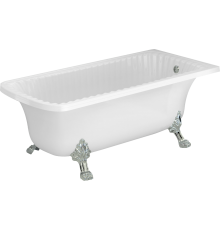 Ванна из искусственного камня Migliore Olivia 25448 175x80 см, с декоративными ножками, со сливом-переливом
