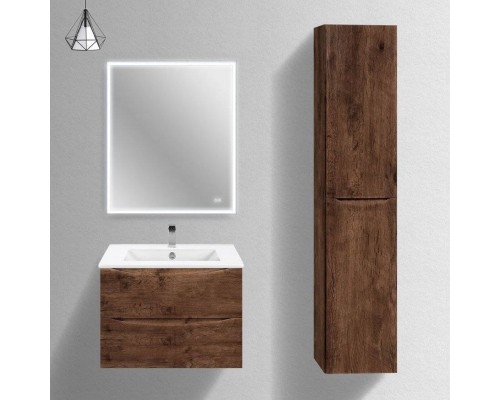 Мебель для ванной комнаты Vincea Mia Slim 70, 2 ящика, темное дерево