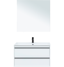 Мебель для ванной комнаты Aquanet Lino 90 белый матовый