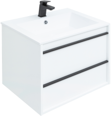 Тумба с раковиной Aquanet Lino 60 белый матовый