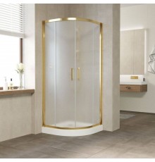 Душевой уголок Vegas Glass ZS Tur Novo 80 09 10 профиль золото, стекло сатин