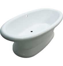 Ванна из искусственного камня Marmo Bagno Аззуро 180x90 см, отдельностоящая, овальная