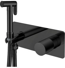 Гигиенический душ Boheme Stick 127-BB.2 со смесителем, С ВНУТРЕННЕЙ ЧАСТЬЮ, black, touch black