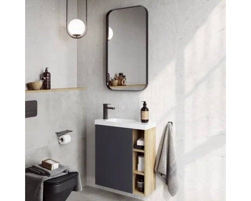 Мебель для ванной комнаты Aqwella Alba 60 L, подвесная, дуб давос