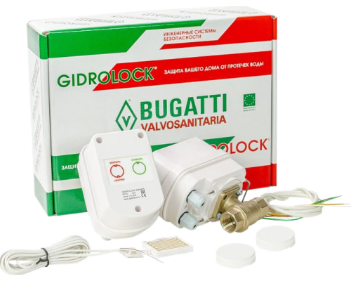 Система защиты от протечек Gidrolock Winner Radio Bugatti 1/2"