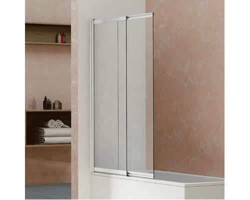 Шторка на ванну Vincea VSB-1E100CL 100 см, профиль хром, стекло прозрачное