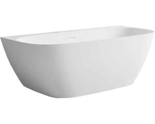 Ванна из искусственного камня Salini Sofia Wall 180x85 см, со сливом-переливом, с донным клапаном, матовая
