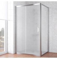 Душевой уголок Vegas Glass ZP+ZPV Tur Novo 100*80 08 10 профиль глянцевый хром, стекло сатин