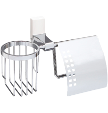 Держатель туалетной бумаги Wasserkraft Leine White K-5059White с держателем освежителя воздуха